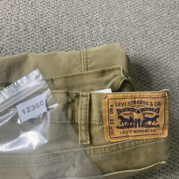 Levi's Mens Jeans Size 40X32 Brown Denim Straight Leg Carpenter Workwear Pockets - Picture 12 of 12